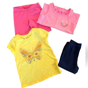Cat & Jack Colorful Mixed Tops Shorts Bundle Capris Leggings Girls SZ 4T